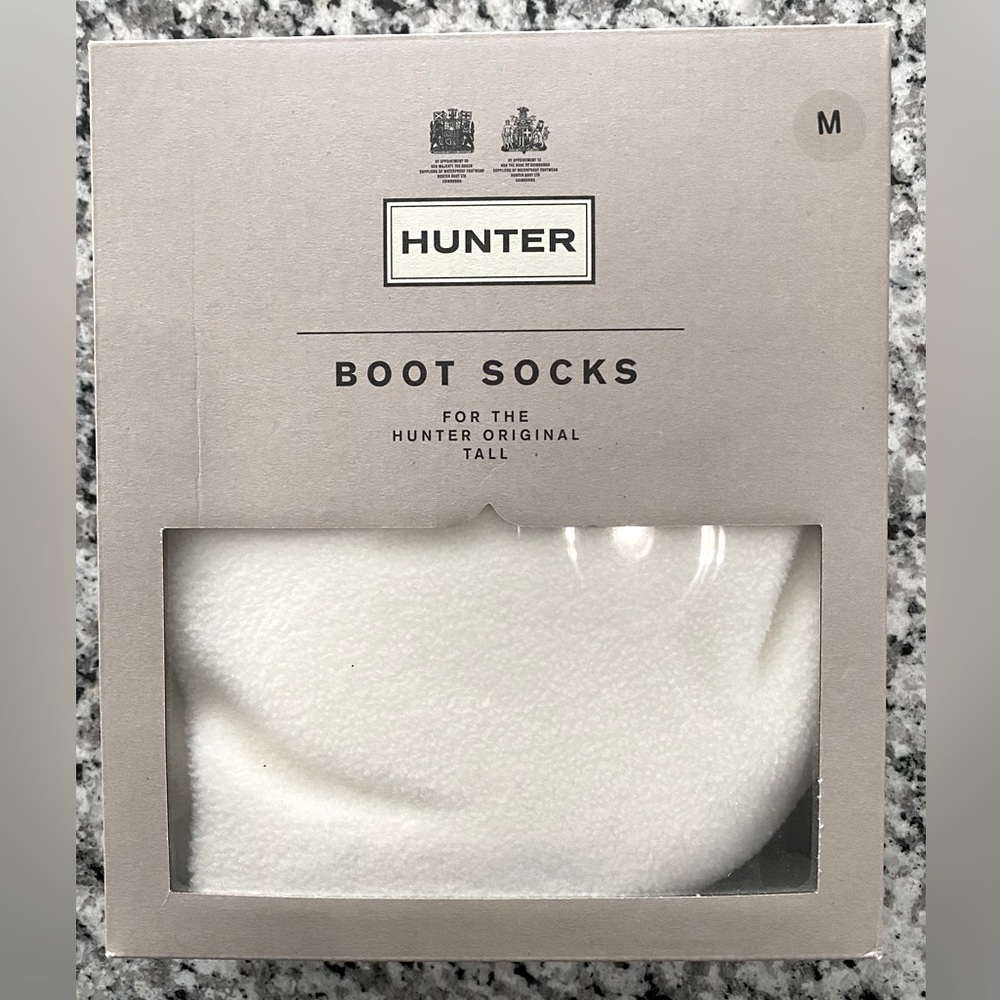 NIB NWT Hunter Tall boot socks size medium in Natural White
